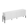 Gardon Modern TV-bänk med minimalistisk design och 4 dörrar Vit 200x40x69 cm  Försäljning