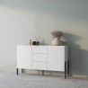 Kinsha Modern skänk för kök och matsal Vit 2 dörrar 3 lådor Rea