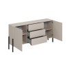 Sibel Modern beige skänk för kök och vardagsrum 3 lådor 2 dörrar 184x40x89 cm Erbjudande