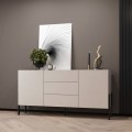 Sibel Modern beige skänk för kök och vardagsrum 3 lådor 2 dörrar 184x40x89 cm Kampanj