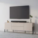Kaylus Modern TV-bänk i minimalistisk stil med 2 dörrar och 2 lådor Beige Rea