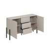 AUTREY Modern köksskänk med 3 lådor och 2 skåp 154x40x89 cm Beige Erbjudande