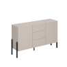 AUTREY Modern köksskänk med 3 lådor och 2 skåp 154x40x89 cm Beige Försäljning