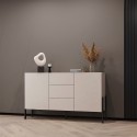 AUTREY Modern köksskänk med 3 lådor och 2 skåp 154x40x89 cm Beige Kampanj