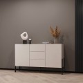 AUTREY Modern köksskänk med 3 lådor och 2 skåp 154x40x89 cm Beige Kampanj