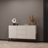 AUTREY Modern köksskänk med 3 lådor och 2 skåp 154x40x89 cm Beige Kampanj