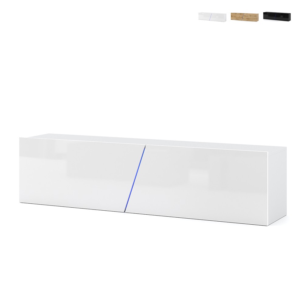 Regat Väggmonterad TV-möbel 160cm med modern minimalistisk design och LED-ljus