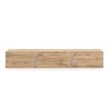 Selby Modern vägghängd TV-bänk 240cm 3 dörrar LED-ljus 