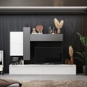 Modernt TV-Möbelset modern design vit grå vardagsrum Infinity 07 Kampanj