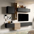 TV-Möbelset vardagsrum Modern Design Grå Trä Infinity 12A Kampanj