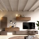 TV-Möbelset i Trä Vardagsrum väggskåp Modern Design Infinity 14 Kampanj