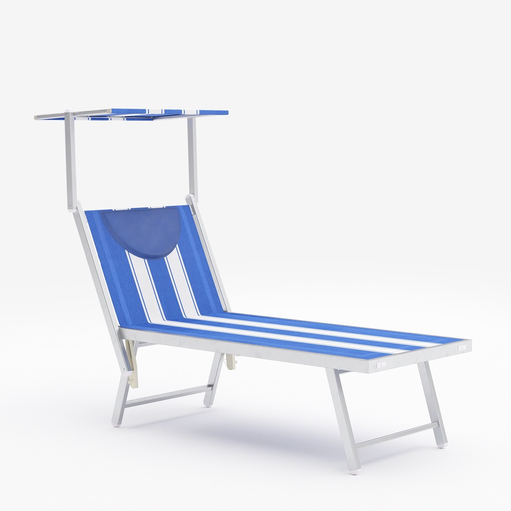 Solsäng Strand Hav i Aluminium Professionell Santorini Stripes