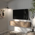 Vägghängd TV-bänk i trä med dörr modern design Infinity 54
 Kampanj