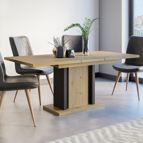 Wood Utdragbart matbord 8 platser 140–180x90 cm Kampanj