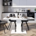 Wood Mini White Platsbesparande förlängningsbart bord Svartvitt 100–140x60 cm Försäljning