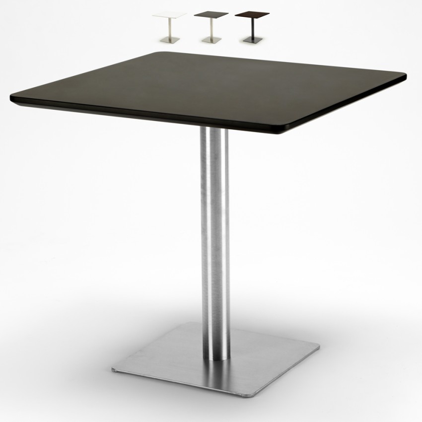 Kvadratiskt bord 90x90cm med central bas för bar bistro Horeca Modell
