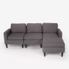 3-sits soffa med armstöd och puff i tyg elegant modernt vardagsrum Steffy Erbjudande