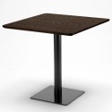 Set trä metall bord Horeca 90x90cm 4 stapelbara stolar bar restaurang Yanez 
