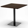 Set trä metall bord Horeca 90x90cm 4 stapelbara stolar bar restaurang Yanez 