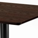 Set trä metall bord Horeca 90x90cm 4 stapelbara stolar bar restaurang Yanez 