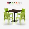 Set bord 90x90cm Horeca 4 stapelbara stolar bar restaurang Prince Kostnad