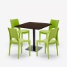 Set bord 90x90cm Horeca 4 stapelbara stolar bar restaurang Prince 