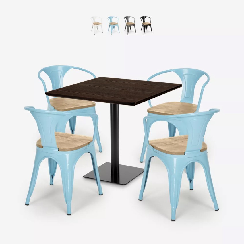 set horeca 90x90cm bord 4 stolar bar restaurang dunmore Försäljning