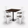 set horeca bord trä metall 90x90cm bar 4 stolar edgar 