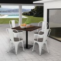 set horeca bord trä metall 90x90cm bar 4 stolar edgar 