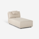 3-sits modulär beige hörnsoffa med schäslong Mozy Mått
