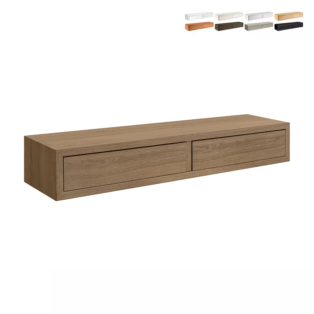Väggskåp-vägghylla med 2 lådor modern design vardagsrum Domino Maxi