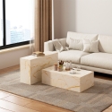 Soffbord med modern design i marmoreffekt 90x50x28cm Mahner Rabatter