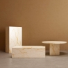 Soffbord med modern design i marmoreffekt 90x50x28cm Mahner Katalog