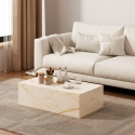 Soffbord med modern design i marmoreffekt 90x50x28cm Mahner Rea