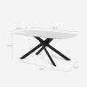 Modernt matbord 180x90cm design med marmoreffekt Tijuana Pris