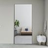 HAMSTUR-B Stor, modern vägg-/golvspegel med svart ram 180x80 cm Erbjudande