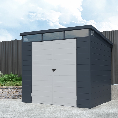 Casetta box trädgårdsredskap i polypropen 238x191x215cm Bolsena Kampanj