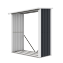 Vedskjul för trädgård utomhus i metall 182x89x190cm Vipiteno Försäljning