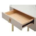 Konsolbord för entré med 2 lådor och gyllene ben 70x40cm Beauty Rabatter