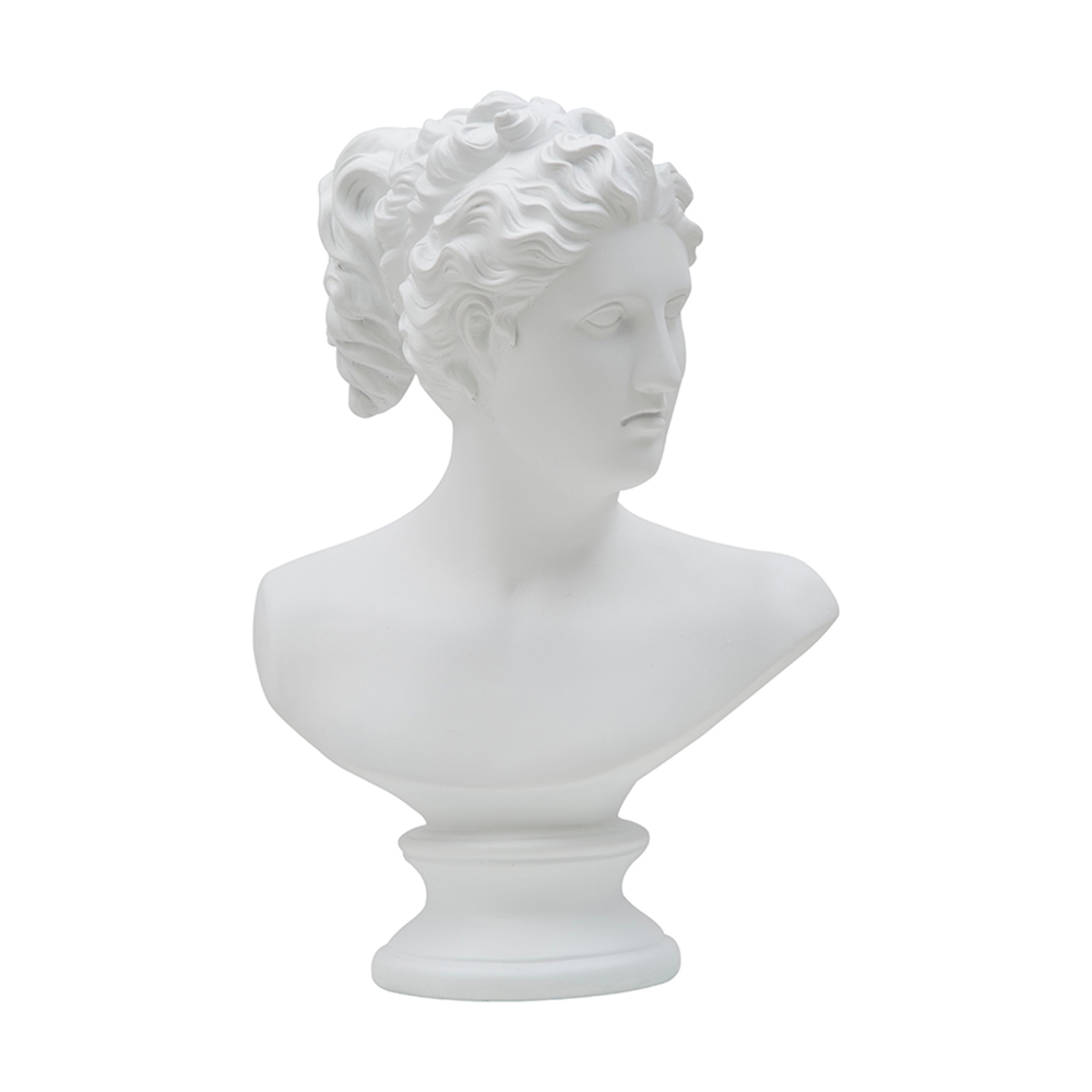 Klassisk dekorativ byst i polyresin 34 cm Woman Kampanj