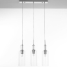 TIN Modern taklampa med 3 genomskinliga lampor 110 cm Rabatter