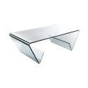 PYRAMID Soffbord 110x55 cm i glas med tidningsställ Kampanj