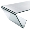 PYRAMID Soffbord 110x55 cm i glas med tidningsställ Erbjudande