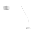 Vit bågformad golvlampa i metall h175 cm Norman Kampanj