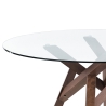 FORT Runt köksbord Ø 137 cm med glasskiva 6 platser  Försäljning