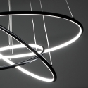 KERING Taklampa med flätade ringar med LED-ljus Ø 80 cm Rea