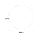 ETR131 Rund badrumsspegel 75 cm med LED-bakgrundsbelysning och touchfunktion Erbjudande