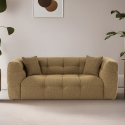 Modern 2-sits soffa i kaki färgad bouclé 192 cm Cady 2 Kampanj