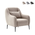 VENUS Modern loungefåtölj i tyg med kudde Kampanj