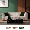 Modern 3-sits soffa i bouclè med kuddar 235 cm Cady Kampanj